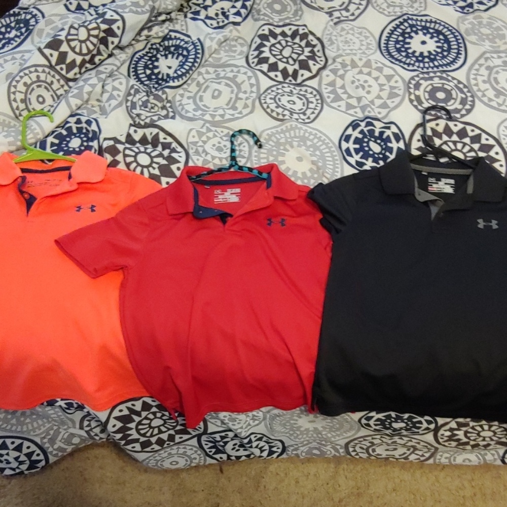 3 youth Under Armour polos
